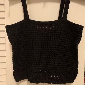 Aeropostale Size M Black Knit Cropped Tank